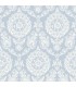 4071-71019 - Helm Damask Blue Floral Medallion Wallpaper-Blue Heron