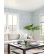 4071-71019 - Helm Damask Blue Floral Medallion Wallpaper-Blue Heron