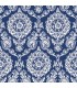 4071-71018 - Helm Damask Navy Floral Medallion Wallpaper-Blue Heron