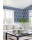 4071-71018 - Helm Damask Navy Floral Medallion Wallpaper-Blue Heron