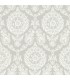 4071-71020 - Helm Damask Taupe Floral Medallion Wallpaper-Blue Heron
