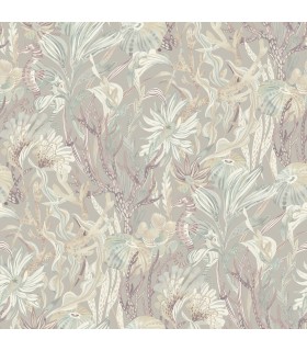 4071-71002 - Kelp Garden Mauve Tropical Reef Wallpaper-Blue Heron