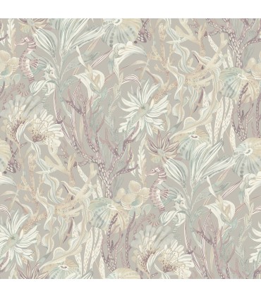 4071-71002 - Kelp Garden Mauve Tropical Reef Wallpaper-Blue Heron