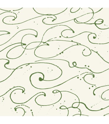 4071-71006 - Kuroshio Green Ocean Wave Wallpaper-Blue Heron