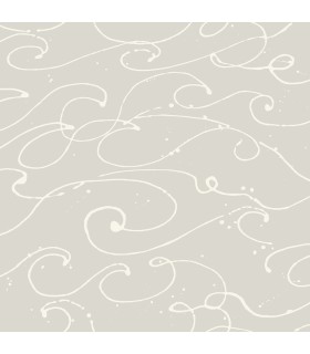 4071-71007 - Kuroshio Taupe Ocean Wave Wallpaper-Blue Heron