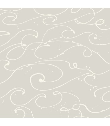 4071-71007 - Kuroshio Taupe Ocean Wave Wallpaper-Blue Heron
