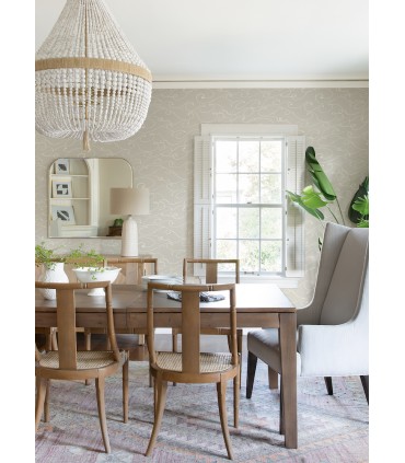 4071-71007 - Kuroshio Taupe Ocean Wave Wallpaper-Blue Heron