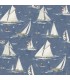 4071-71035 - Leeward Navy Sailboat Wallpaper-Blue Heron
