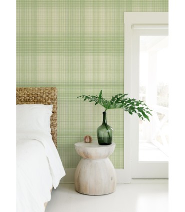 4071-71042 - Madras Green Plaid Wallpaper-Blue Heron