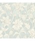 4071-71038 - Plumeria Aqua Floral Trail Wallpaper-Blue Heron