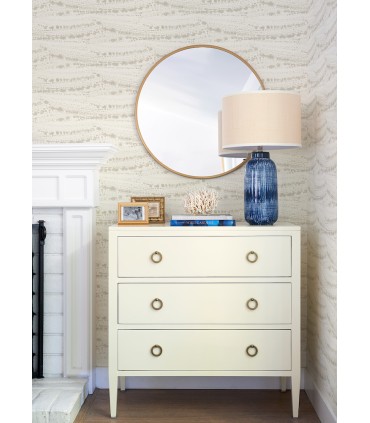 4071-71048 - Rannell Beige Abstract Scallop Wallpaper-Blue Heron