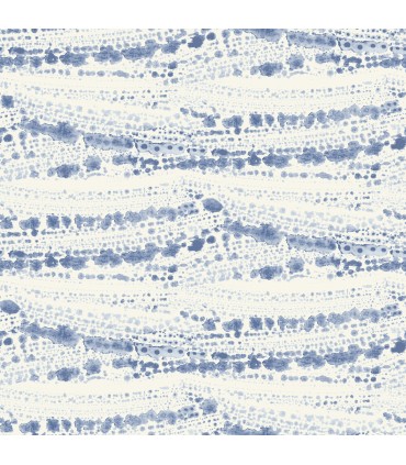 4071-71046 - Rannell Navy Abstract Scallop Wallpaper-Blue Heron