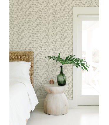 4071-71059 - Sand Drips Grey Painted Dots Wallpaper-Blue Heron