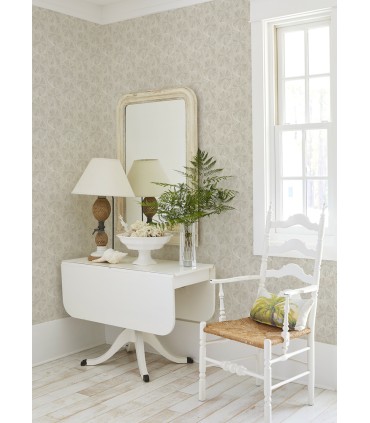 4071-71027 - Sea Biscuit Beige Sand Dollar Wallpaper-Blue Heron