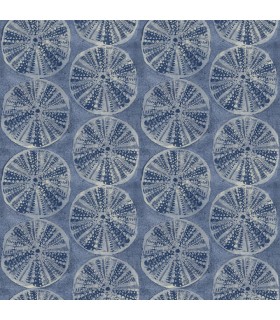 4071-71025 - Sea Biscuit Blue Sand Dollar Wallpaper-Blue Heron