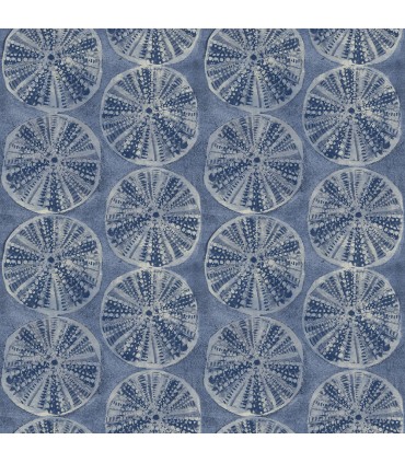 4071-71025 - Sea Biscuit Blue Sand Dollar Wallpaper-Blue Heron