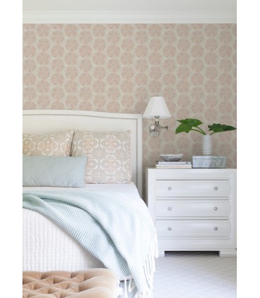 4071-71026 - Sea Biscuit Peach Sand Dollar Wallpaper-Blue Heron