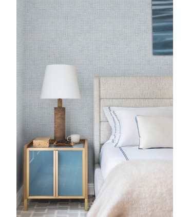 4071-71030 - Wellen Light Blue Abstract Rope Wallpaper-Blue Heron