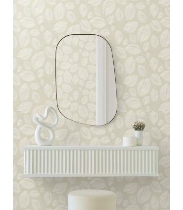 EV3923 - Contoured Leaves Wallpaper-Candice Olson
