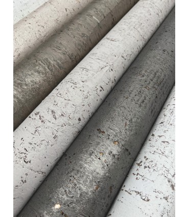 EV3901 - Pale Grey & Silver Cork Wallpaper-Candice Olson