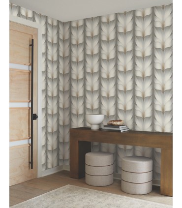 EV3953 - Lotus Light Stripe Wallpaper-Candice Olson