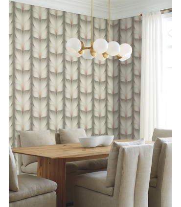 EV3952 - Lotus Light Stripe Wallpaper-Candice Olson