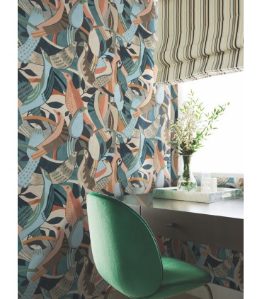 AG2016 - Fauvist Flock Wallpaper-Artistic Abstracts by York