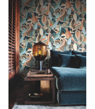 AG2016 - Fauvist Flock Wallpaper-Artistic Abstracts by York