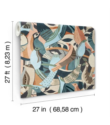 AG2016 - Fauvist Flock Wallpaper-Artistic Abstracts by York