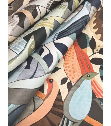 AG2017 - Fauvist Flock Wallpaper-Artistic Abstracts by York