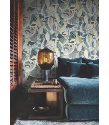 AG2017 - Fauvist Flock Wallpaper-Artistic Abstracts by York