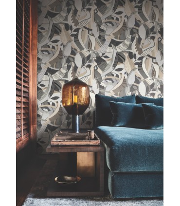 AG2018 - Fauvist Flock Wallpaper-Artistic Abstracts by York