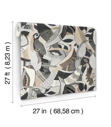 AG2018 - Fauvist Flock Wallpaper-Artistic Abstracts by York