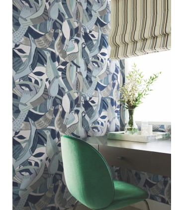 AG2015 - Fauvist Flock Wallpaper-Artistic Abstracts by York