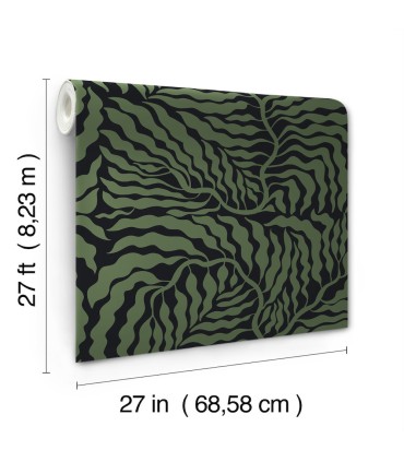 AG2061 - Fern Fronds Wallpaper-Artistic Abstracts by York