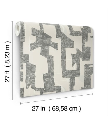 AG2101 - Modern Tribal Wallpaper-Artistic Abstracts by York