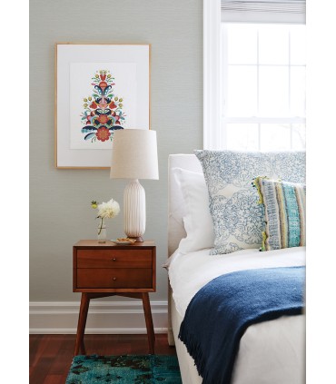 4046-24278 - Agave Light Blue Faux Grasscloth Wallpaper by A Street