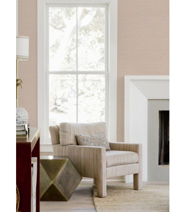 4046-26498 - Agave Light Pink Faux Grasscloth Wallpaper by A Street