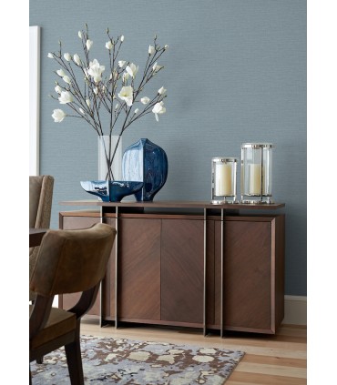 4046-26497 - Agave Slate Faux Grasscloth Wallpaper by A Street