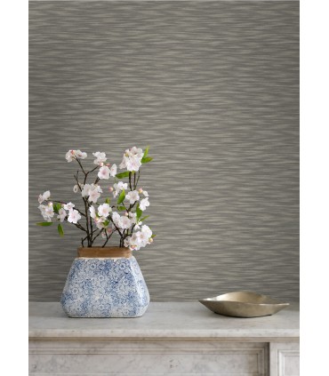 4046-26157 - Benson Brown Faux Fabric Wallpaper by A Street