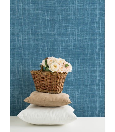 4046-26351 - Emerson Blue Linen Wallpaper by A Street