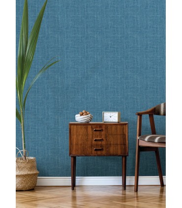 4046-26351 - Emerson Blue Linen Wallpaper by A Street