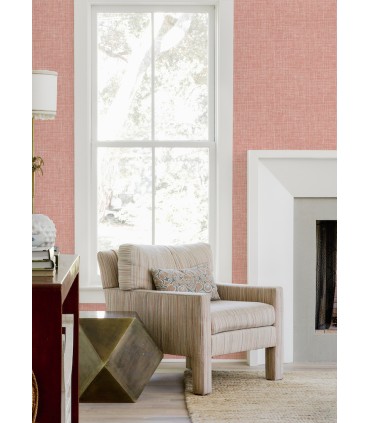 4046-26355 - Emerson Coral Linen Wallpaper by A Street