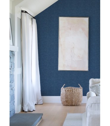 4046-24120 - Exhale Dark Blue Texture Wallpaper by A Street