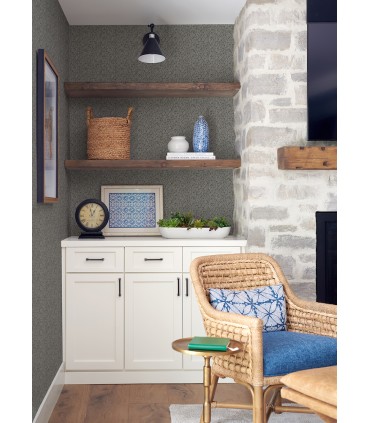 4046-26126 - Mackintosh Charcoal Textural Wallpaper by A Street