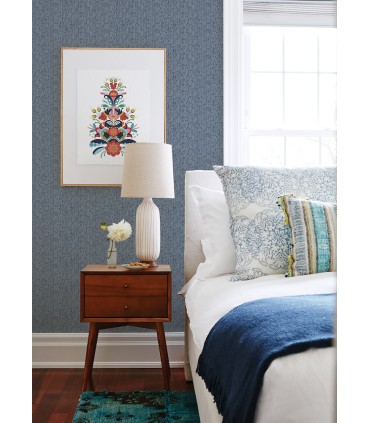 4046-26127 - Mackintosh Indigo Textural Wallpaper by A Street