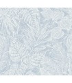 4034-72119 - Brentwood Sky Blue Palm Leaves Wallpaper by Scott Living by A Street