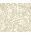 4034-72117 - Brentwood Yellow Palm Leaves Wallpaper by Scott Living by A Street