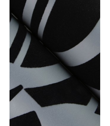 4034-87379 - Carter Black Geometric Flock Wallpaper by Scott Living
