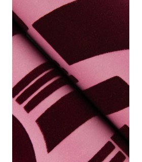 4034-87380 - Carter Burgundy Geometric Flock Wallpaper by Scott Living